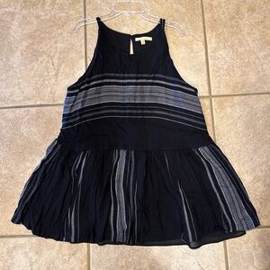 Gibson Latimer Navy and White Striped Tank Top